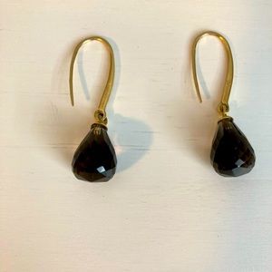 14kt gold earrings w/ topaz briolettes